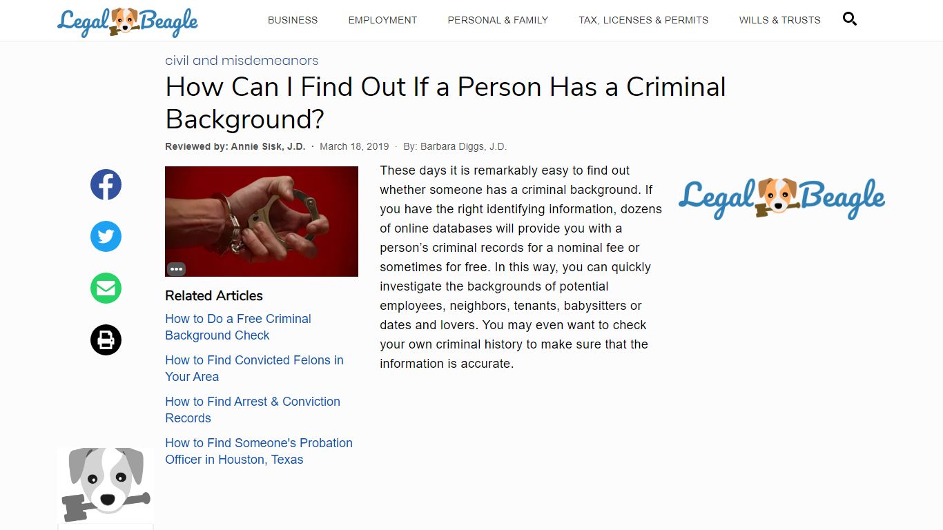 How Can I Find Out If a Person Has a Criminal Background?